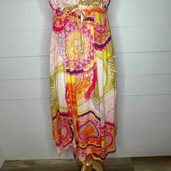 Hibiscus Collection Hawaii Dress Womens Small Pink Sleeveless Lined Aloha Ladies - Picture 7 of 10